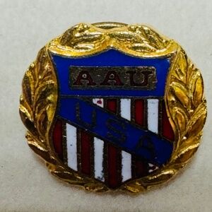 AAU USA American Flag Pin